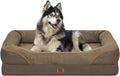 Washable Orthopedic Large Dog Bed with Bolster for Comfort