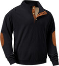 Mens Corduroy Fleece Sweatshirt Mock Neck - Warm Everyday Layer