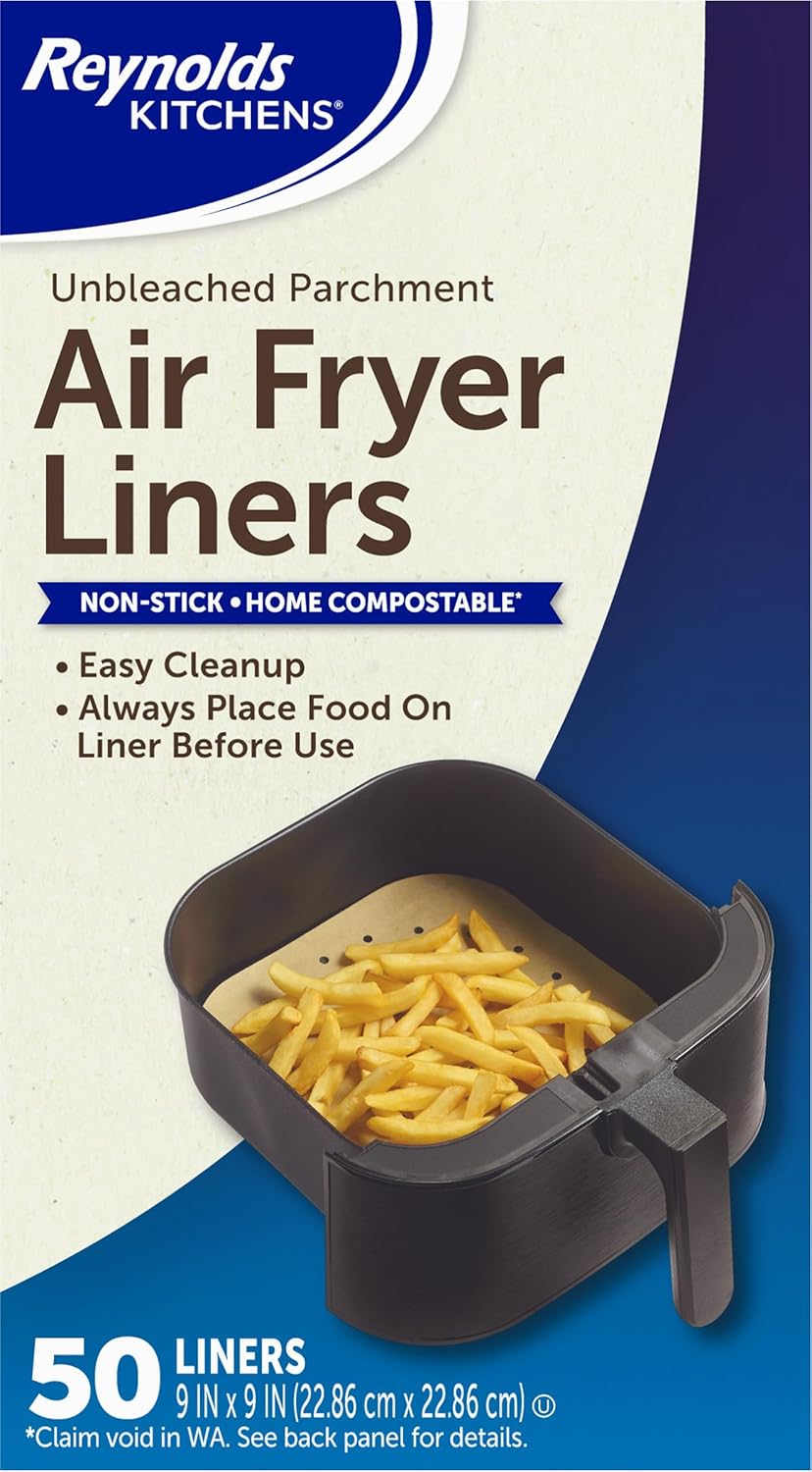 50 Count Reynolds Air Fryer Liners: Mess-Free Cooking!