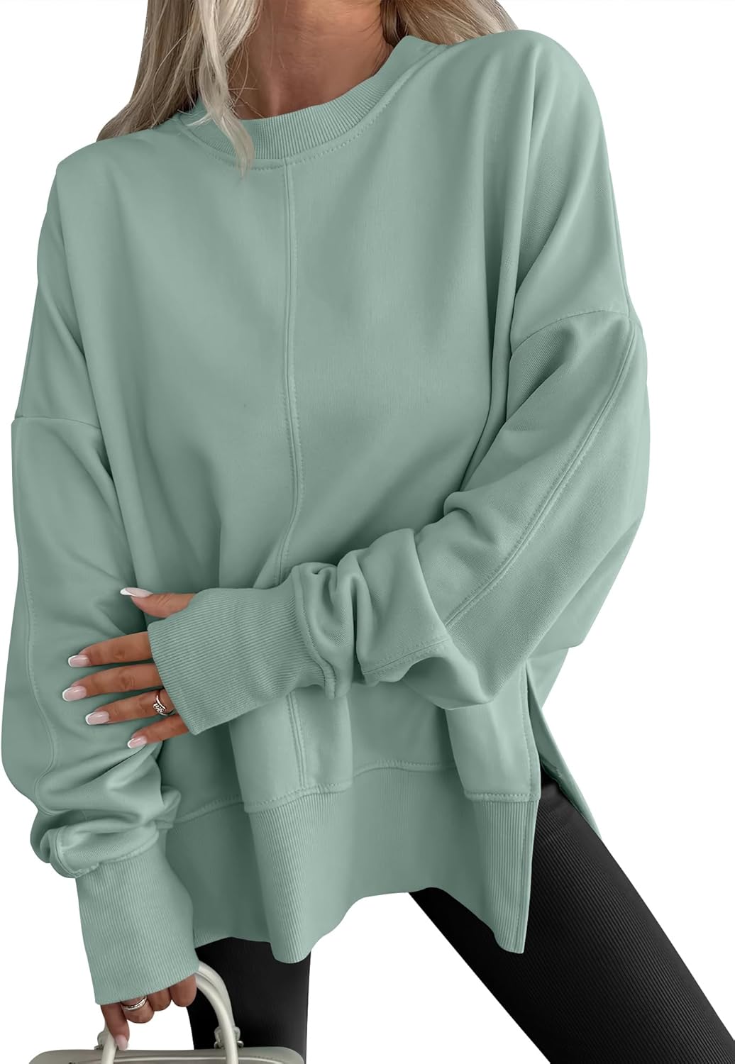 Oversized Sweatshirts for Women with Thumbhole Long Sleeves