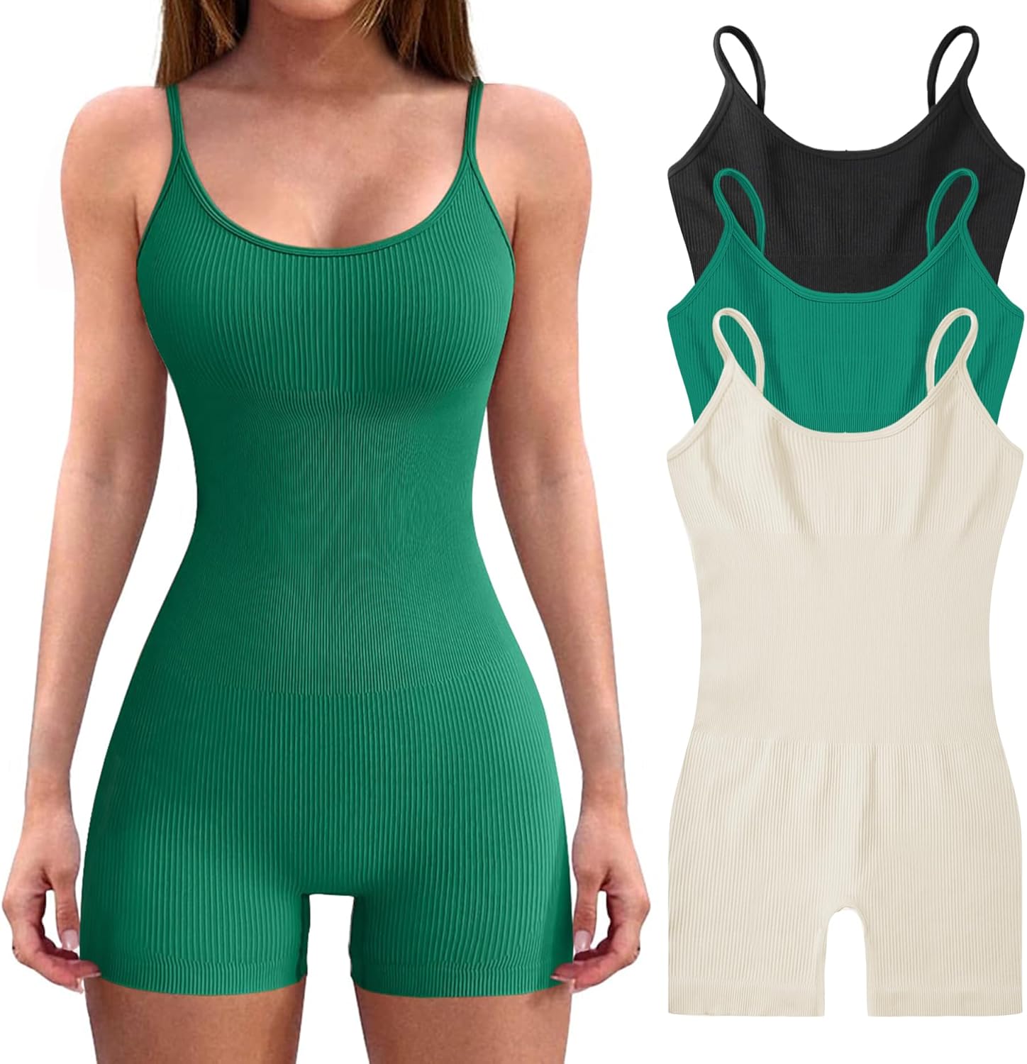 VINGOSTAR Womens Bodysuit Yoga Workout Romper for Summer