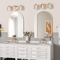 Wall Mounted Arched Mirror 24x36 in Gold - Bathroom Vanity