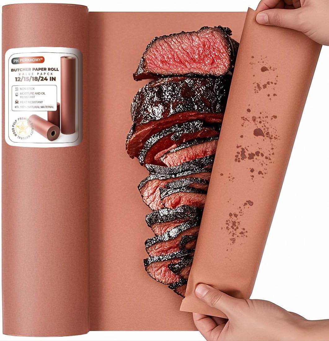 PH PERKHOMY Pink Butcher Paper Roll for Smoking Meat 18in x 1000ft