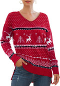 Women's V Neck Batwing Sleeve Knit Top - Lightweight Soft Pullover