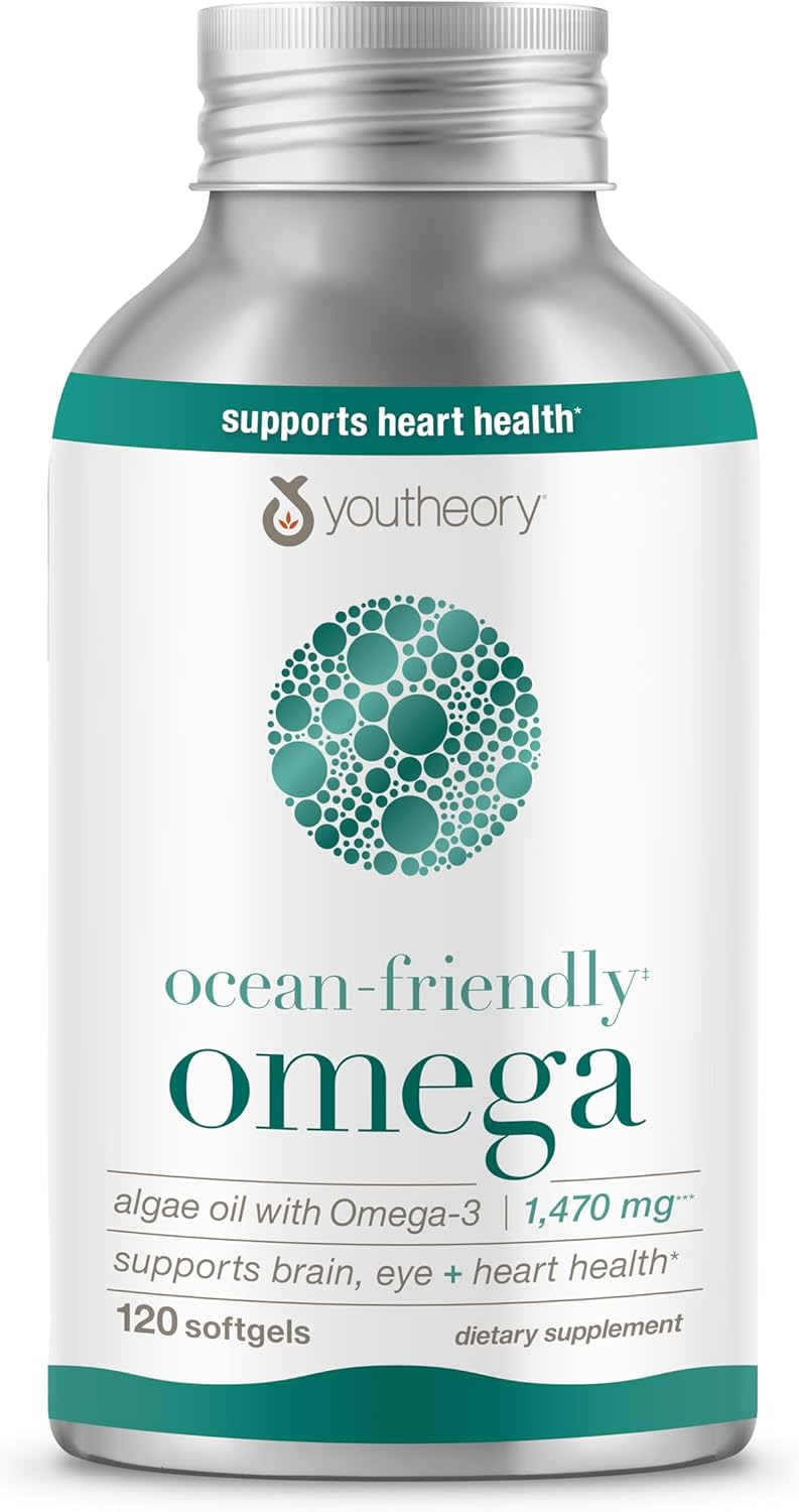 Youtheory Ocean-Friendly Omega 3 Softgel for Heart & Brain Health