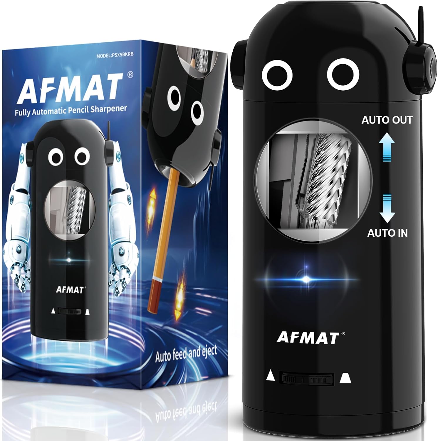 AFMAT Electric Pencil Sharpener for Colored Pencils - Auto Sharp
