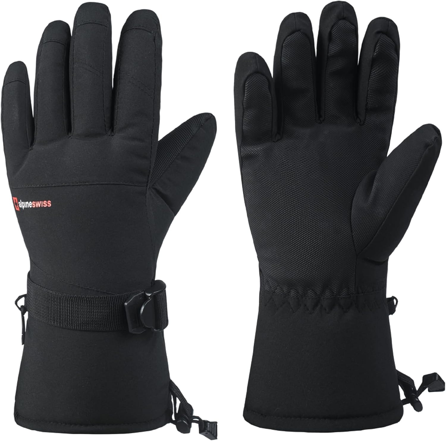 Alpine Swiss Waterproof Ski Gloves - Windproof & Warm