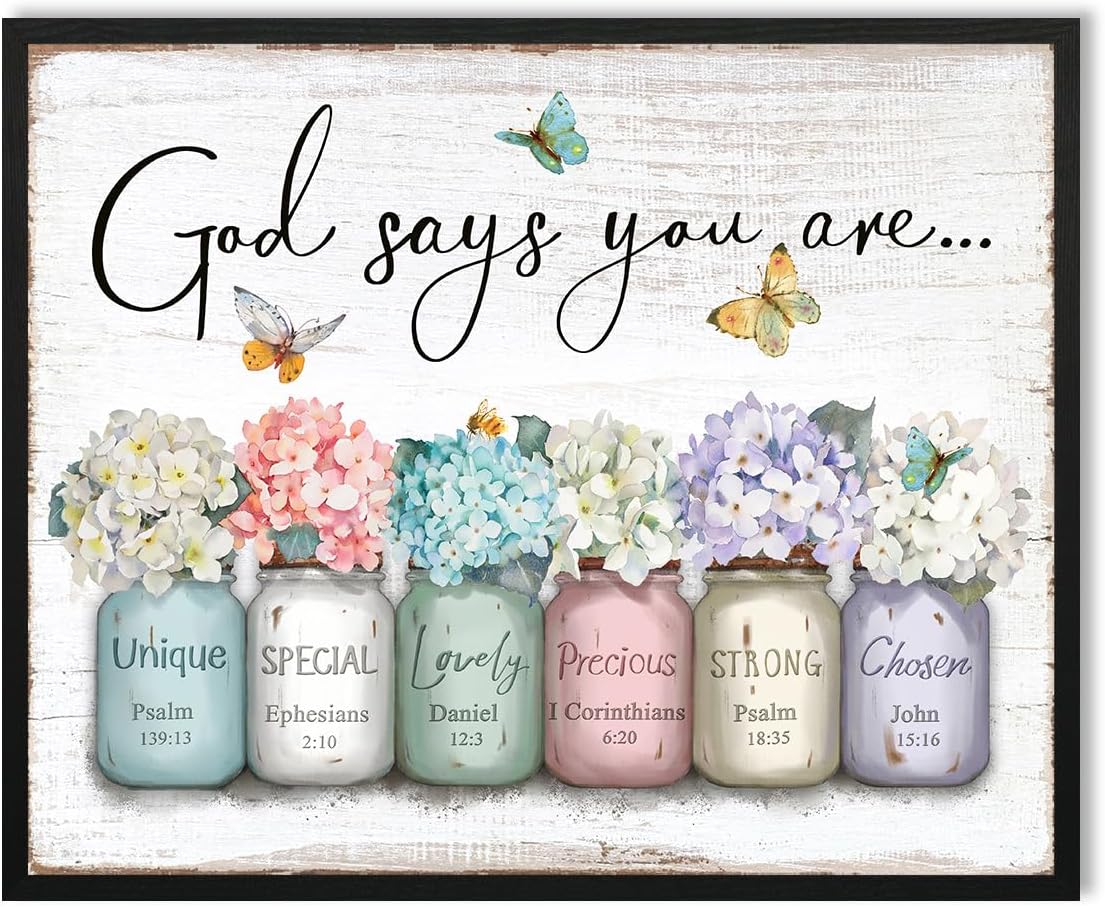 God Says You Are Wall Art: Inspirational Christian Decor