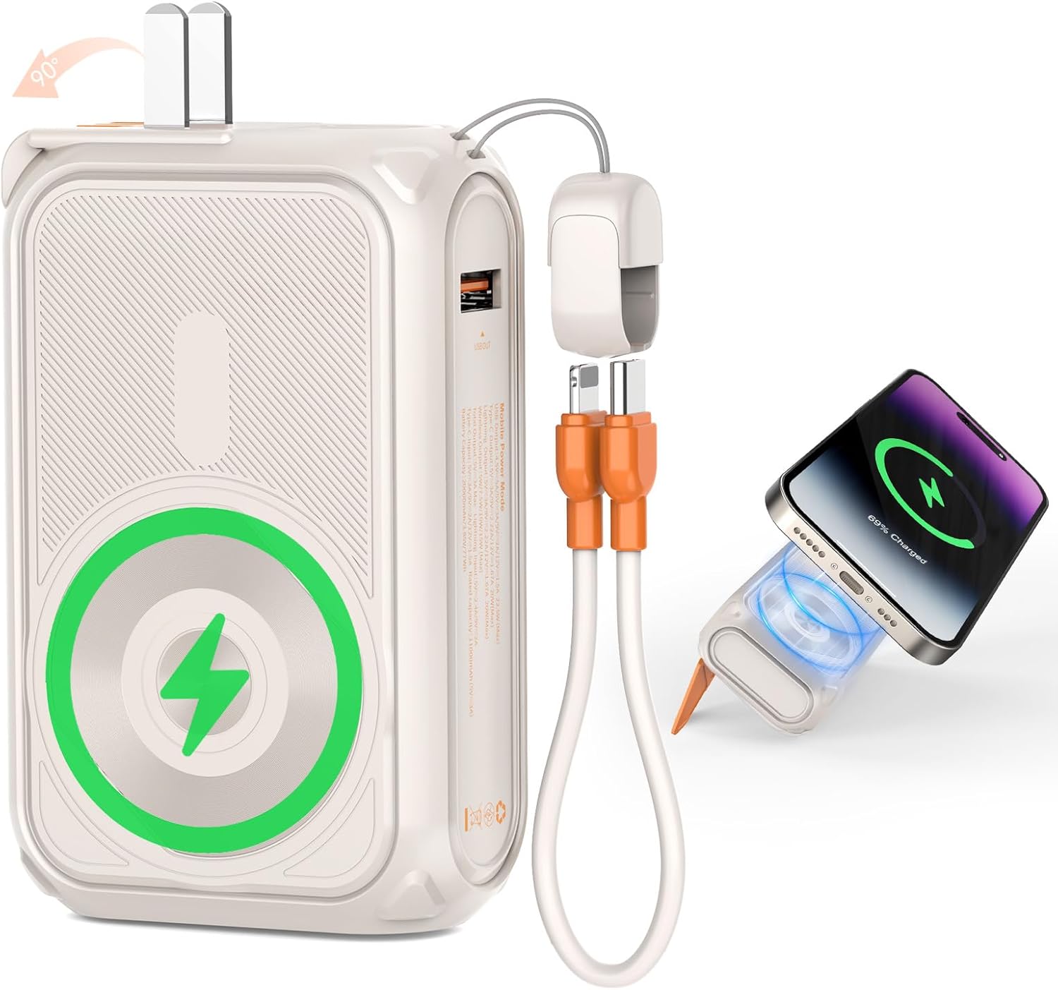 P05 Portable Charger 20000mAh Magnetic Power Bank for Travel