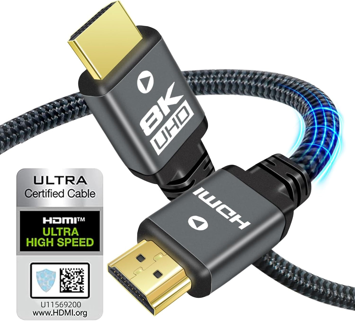Yauhody 8K HDMI 2.1 Cable 10ft - Ultimate Performance!