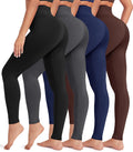 VALANDY Creamlush 4 Pack Women's High Waisted Yoga Leggings - Ultra