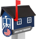Poly Mailbox Blue - Durable Weather-Resistant Amish Craftsman Mailbox
