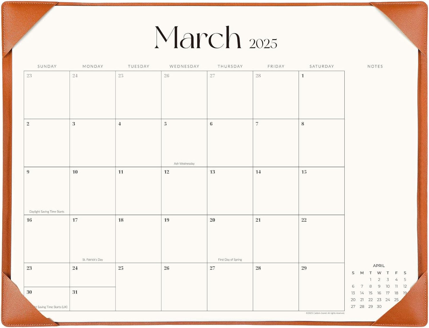 Cabbrix 2025-2026 Desk Calendar with Mat - Stay Organized!