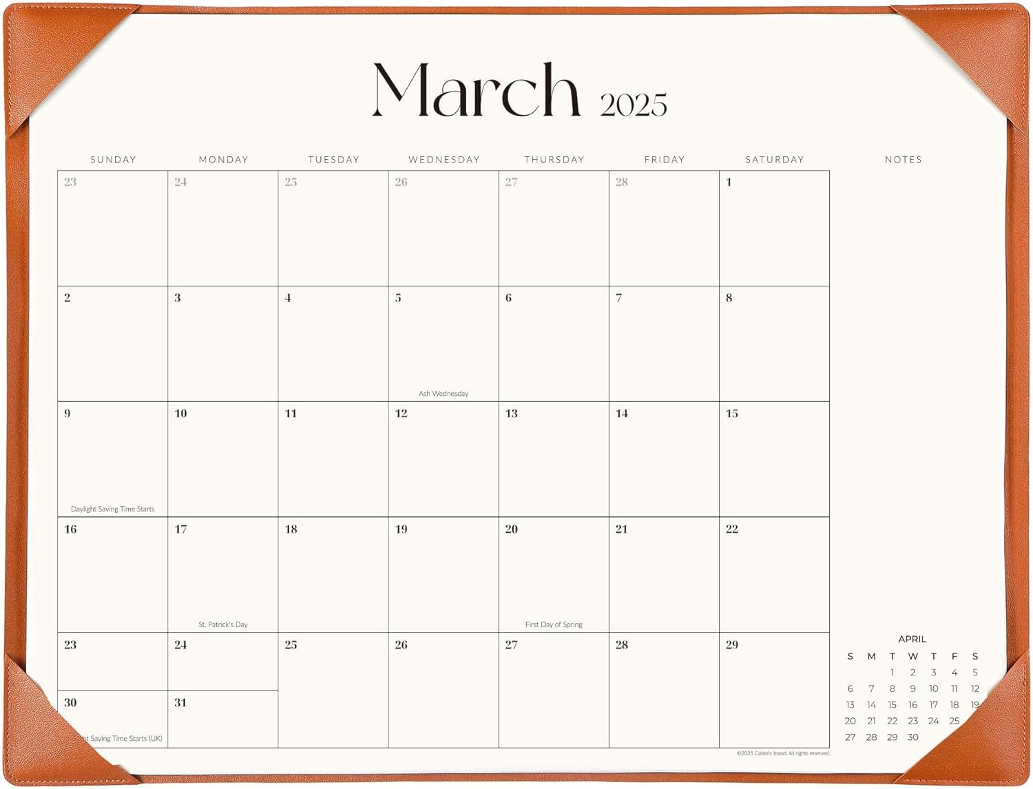 Cabbrix 2025-2026 Desk Calendar with Mat - Stay Organized!