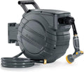 Retractable Garden Hose Reel 5/8 in x 90 ft - Slow Retract, UV