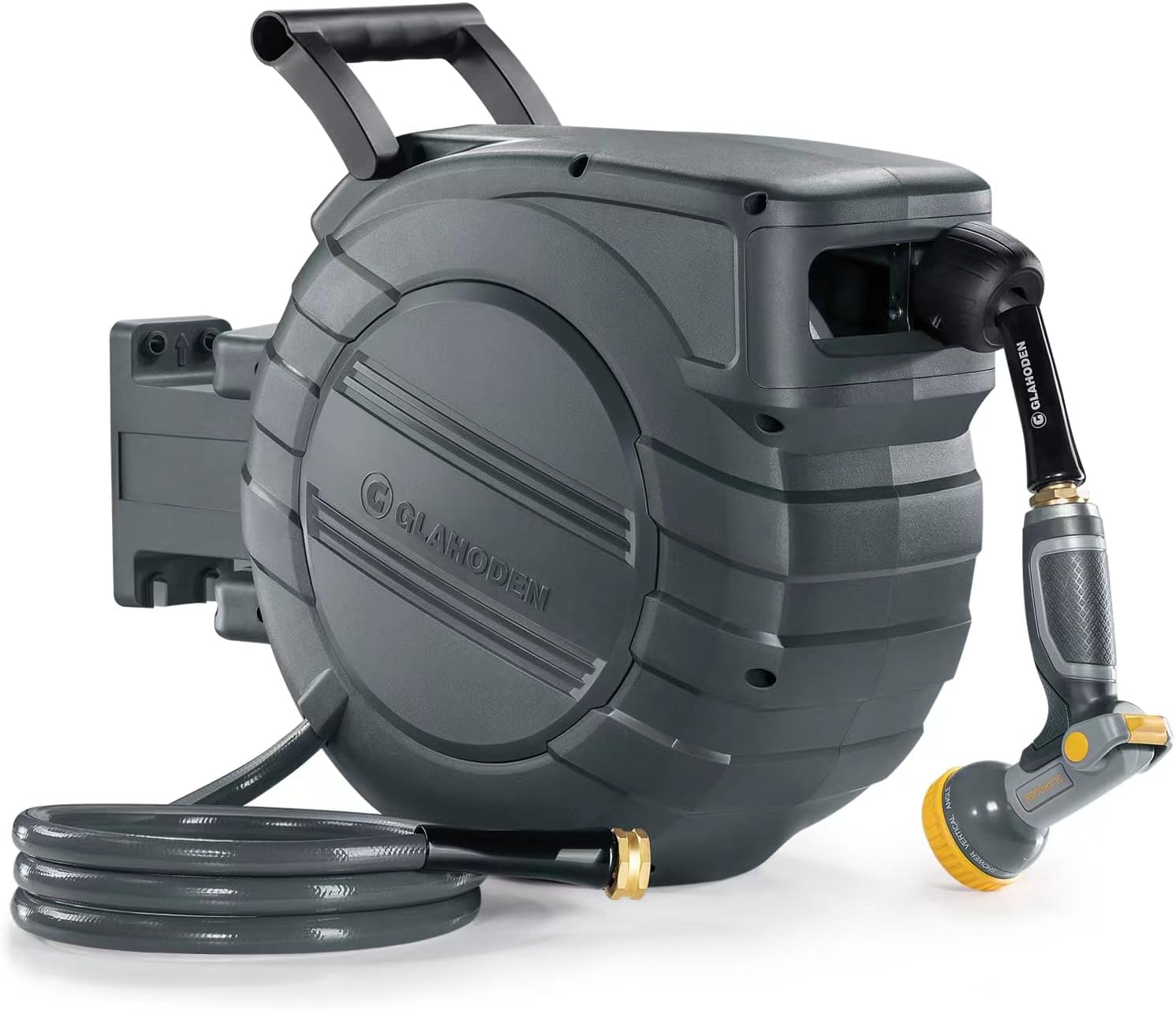Retractable Garden Hose Reel 5/8 in x 90 ft with Dual Locking System