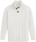 Boys Turtleneck Sweater Cable Knit Button Up Pullover - Warm Layer