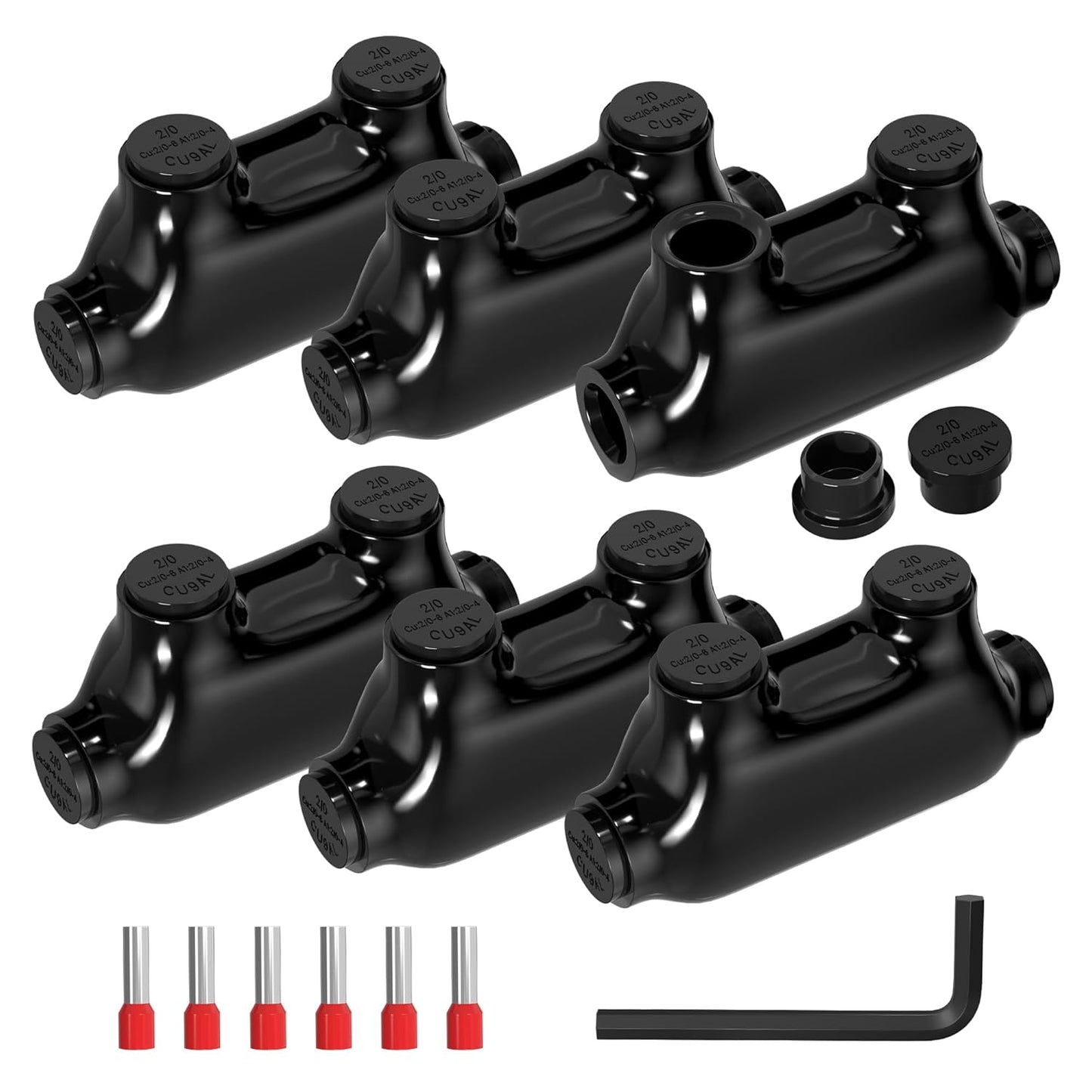 Joinfworld Insulated Inline Splice Connector for 2/0-6 Gauge Wires