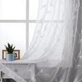 VISIONTEX Sheer Curtains 120 in Length 2 Panels Set - Elegant Voile