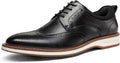 Men's Wingtip Oxford Dress Shoes - Comfortable Lace-up Formal Shoes