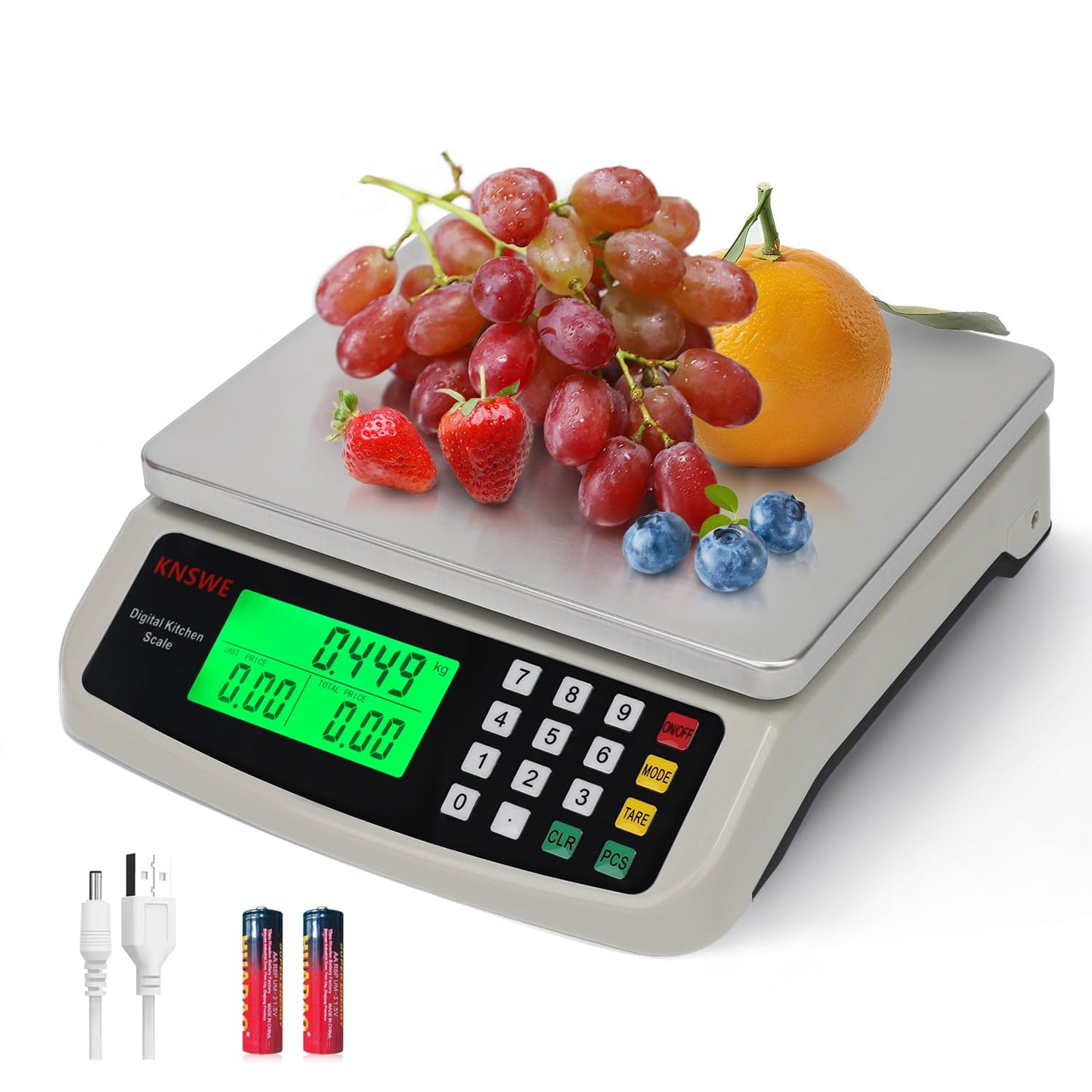 Commercial Food Scale 40KG Digital Kitchen Scale for Cooking