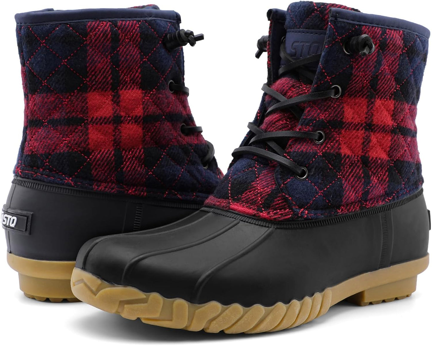 Waterproof Duck Boots for Women - STQ Quilted Snow Boots