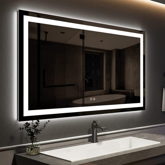 ROOMTEC 36 x 30 Inches LED Bathroom Mirror with Anti-Fog Feature
