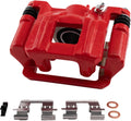 TRQ Rear Right Brake Caliper w/Bracket Performance Red - Passenger