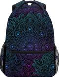 ALAZA Art Arabesque Mandala Large Backpack for Travel & School