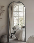 Full Length Mirror with Stand 58in x 19in Arched Full Body Mirror