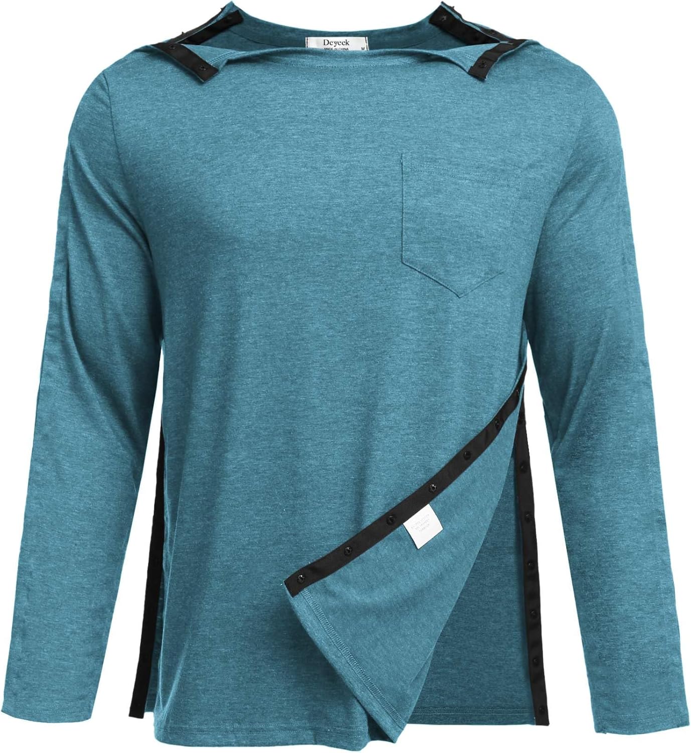 Deyeek Men's Post Shoulder Surgery Recovery Shirt for Comfort