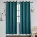 YGO Room Darkening Thermal Insulating Blackout Curtain Set - Teal