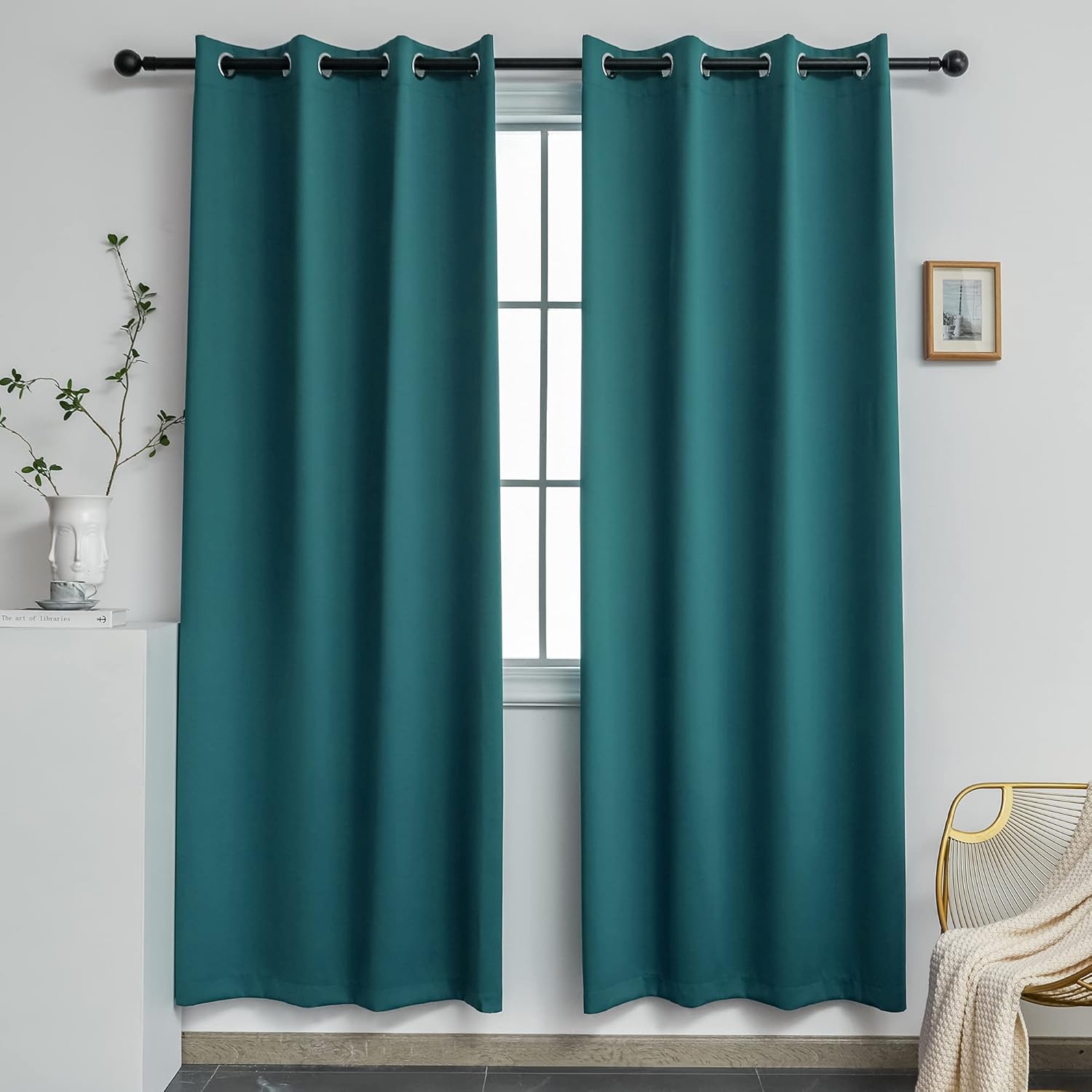 YGO Room Darkening Thermal Insulating Blackout Curtain Set