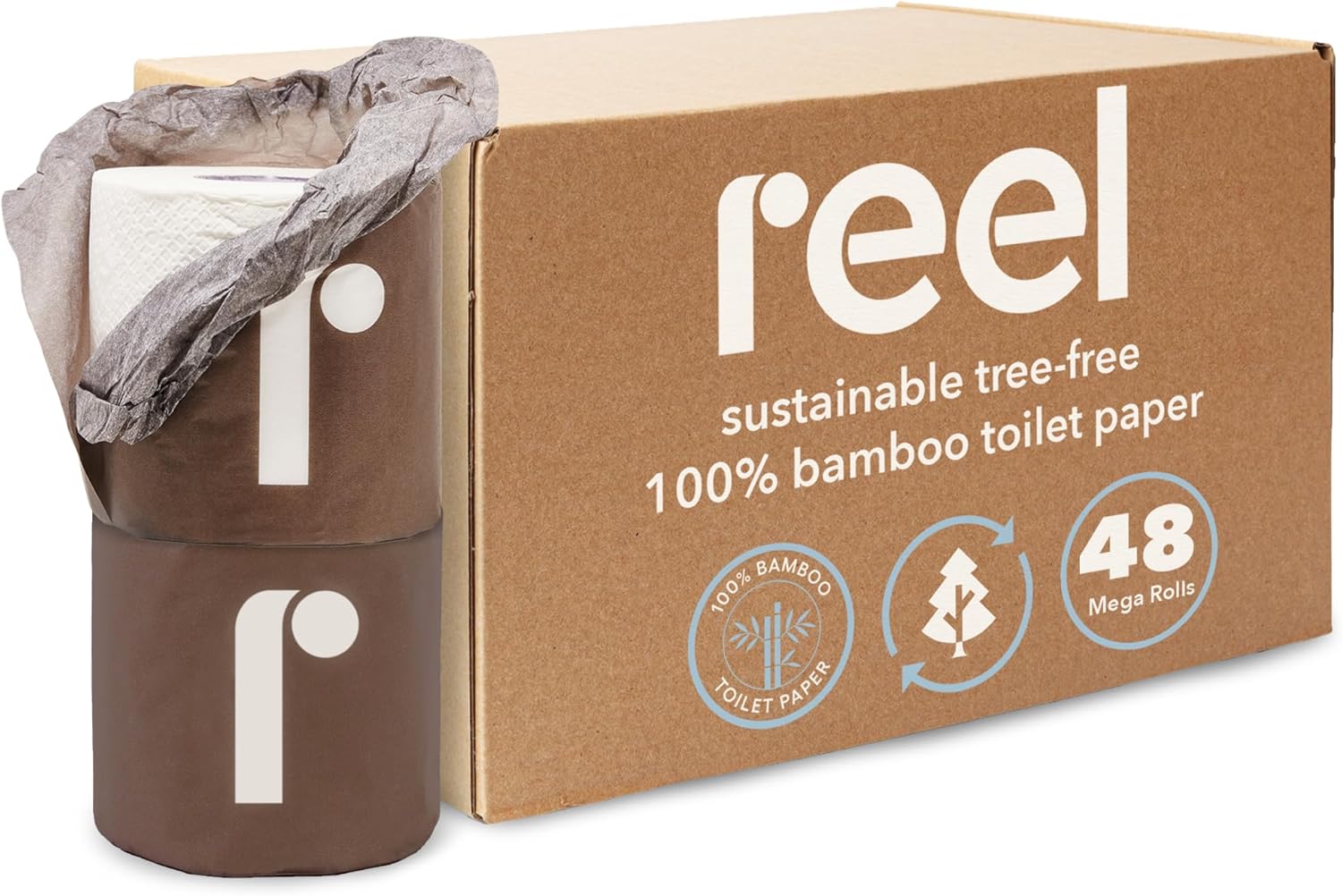 Premium Bamboo Toilet Paper - Eco-Friendly 48 Rolls 3-Ply