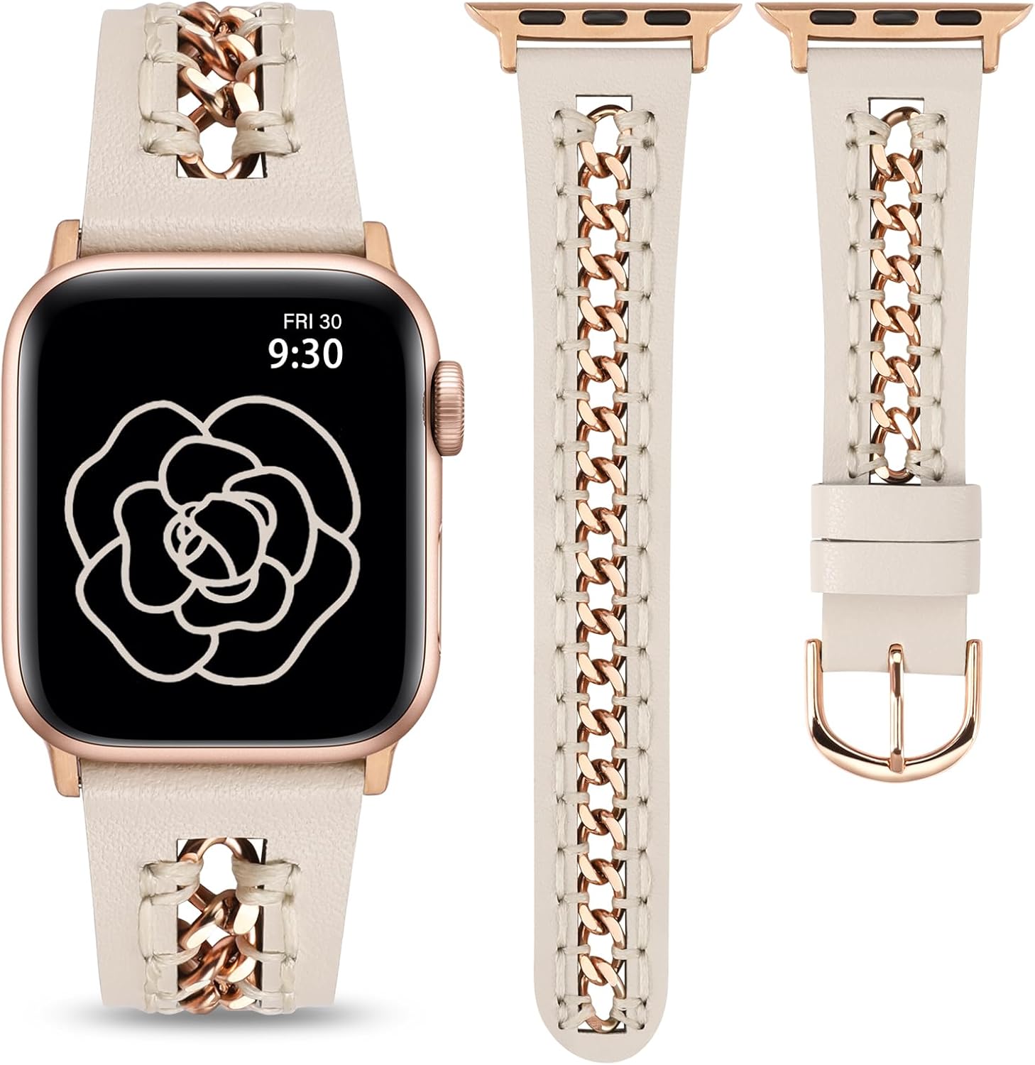 Stylish Leather Band for Apple Watch Women