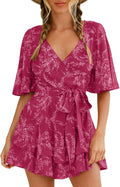 Floral V Neck Summer Romper for Women by Relipop - Stylish & Casual