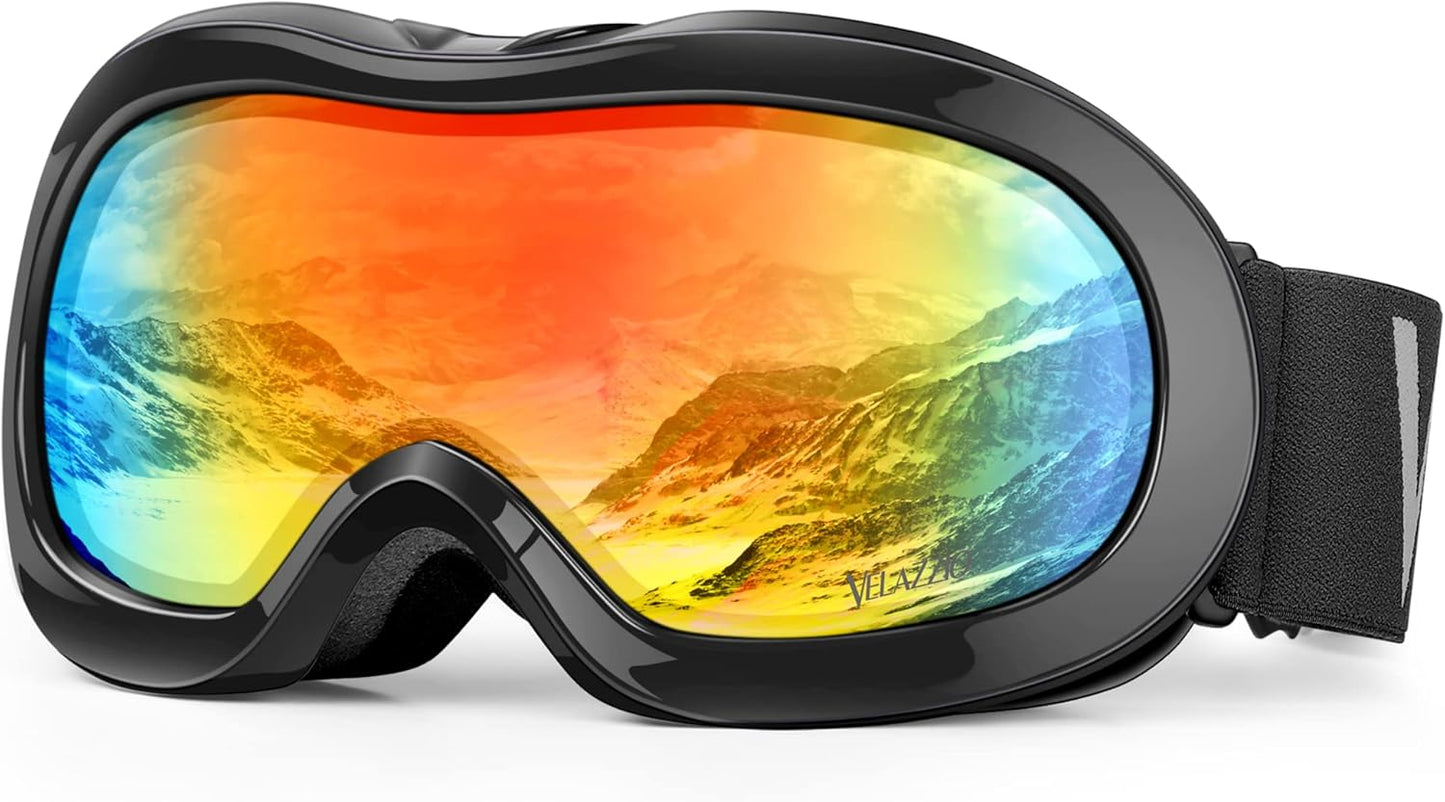 VELAZZIO Kids Ski Goggles: Anti-Fog, UV Protection