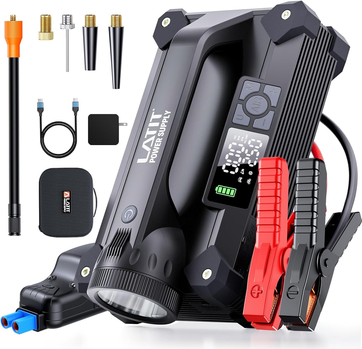 Portable Powerhouse: Car Jump Starter 6000A 150PSI