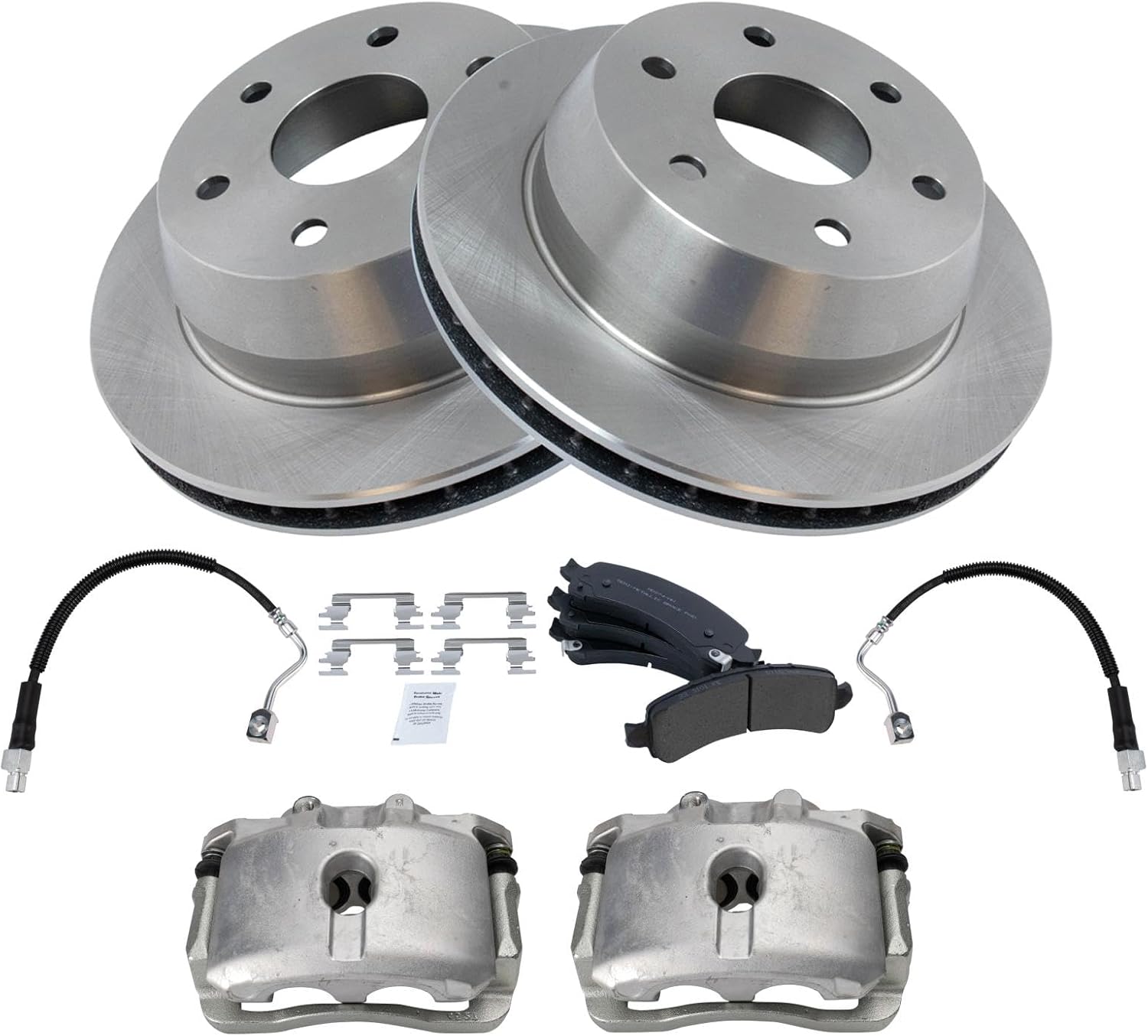 TRQ Rear Brake Pad & Rotor Kit for Chevrolet Express & GMC Savana