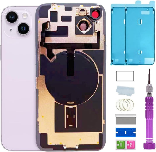 14 Plus Back Glass Replacement Kit for iPhone 14 Plus Purple