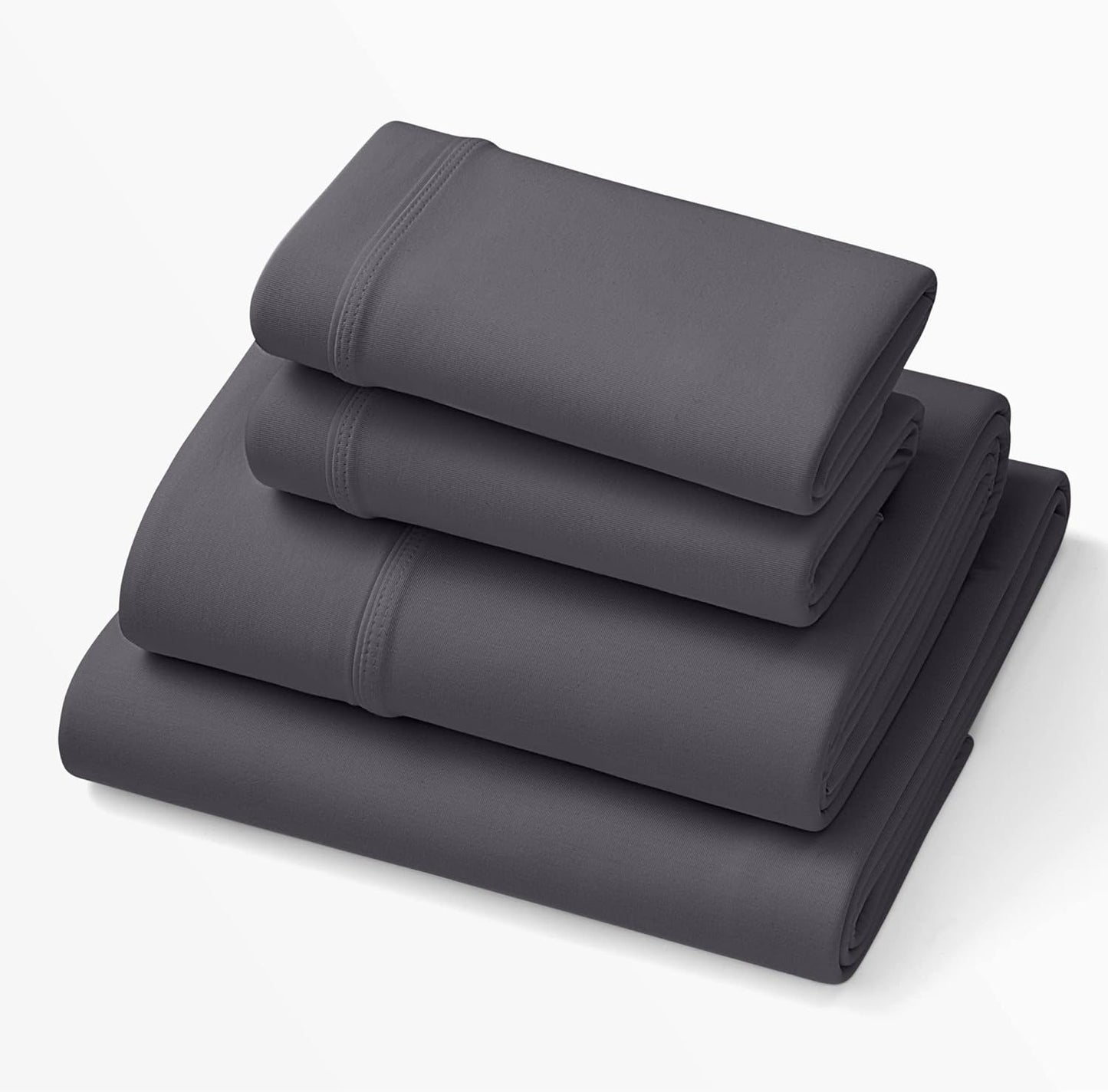 Purple SoftStretch Sheets for King/Cal King, Stormy Grey Luxury