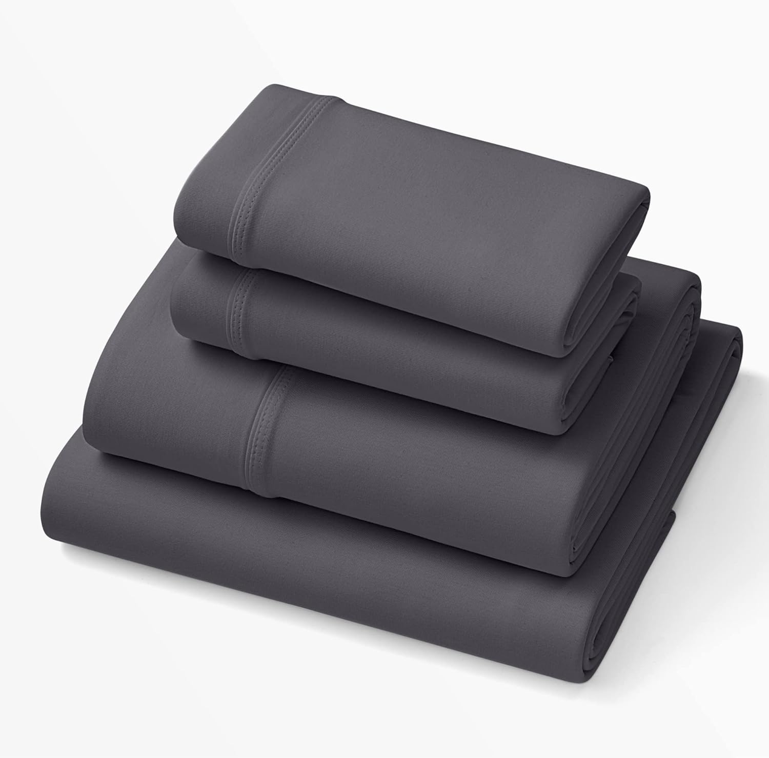 Purple SoftStretch Sheets for King/Cal King, Stormy Grey Luxury