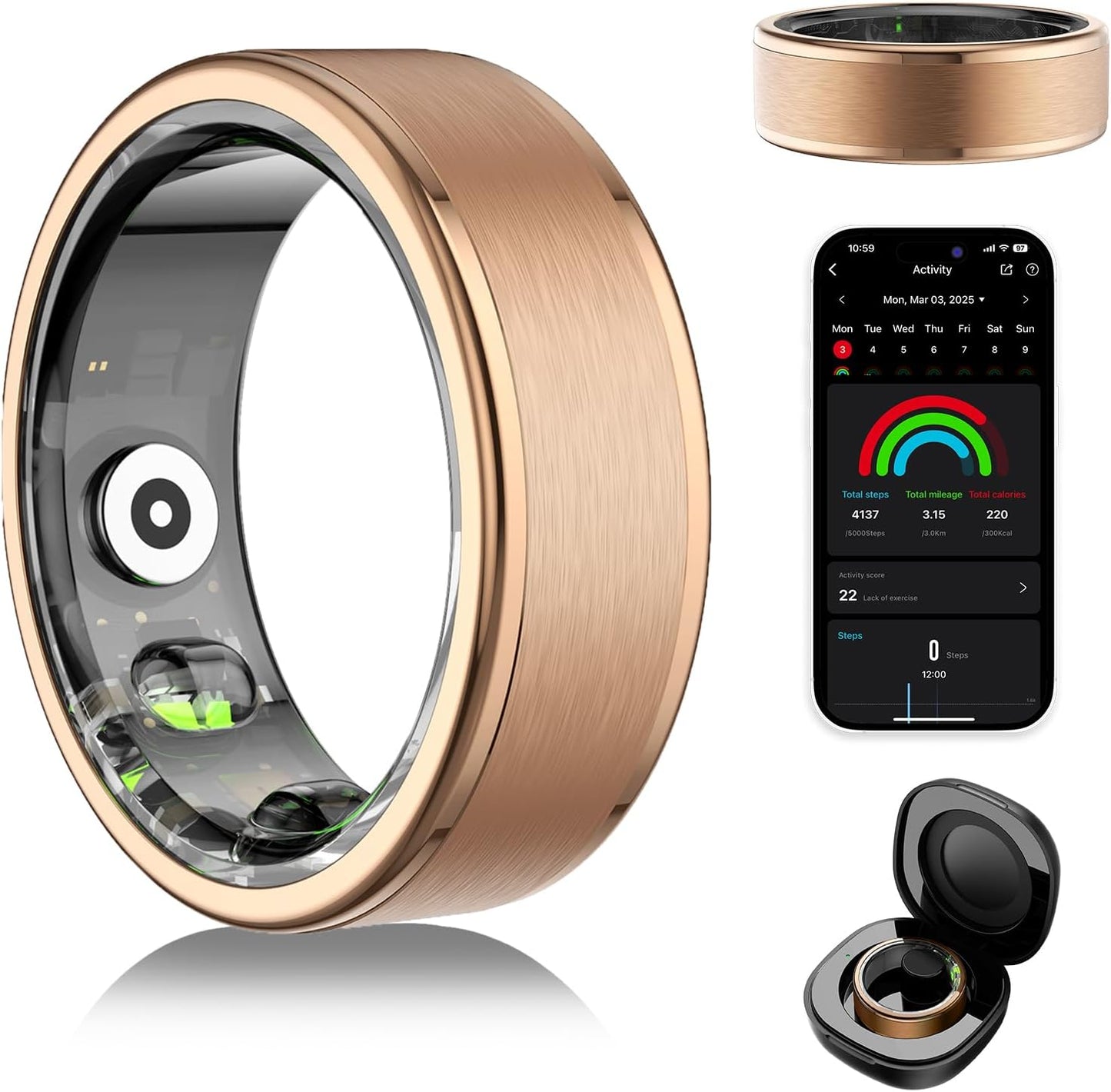 Smart Ring for Fitness Tracking - Heart Rate, Sleep, and More
