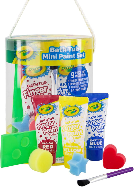 Crayola Bath Tub Mini Paint Set - Mess-Free Fingerpaints!