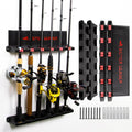 Vertical Fishing Rod Holder 2 Pack - Space-Saving Wall Rack