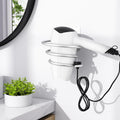 Tindbea Hair Dryer Holder Brushed Nickel Wall Mount - Space Saving