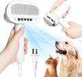 2-in-1 Pet Grooming Dryer and Brush - Low Noise, Overheat Safe
