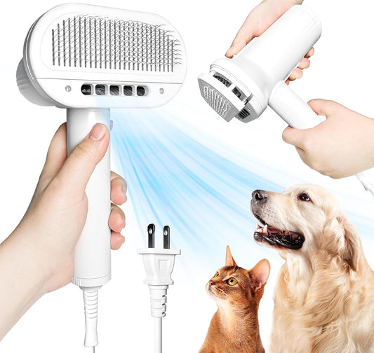 2-in-1 Pet Grooming Dryer & Brush - Fast Drying, Gentle Grooming! 