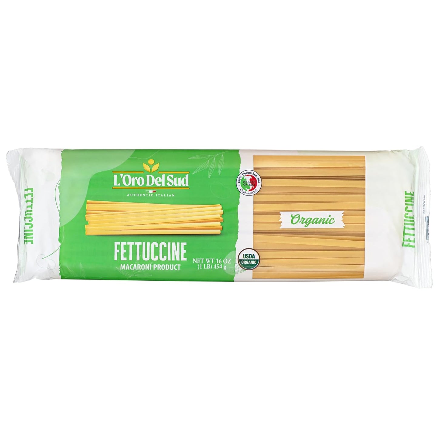 Organic Fettuccine Pasta, 100% Durum Wheat, Premium Quality
