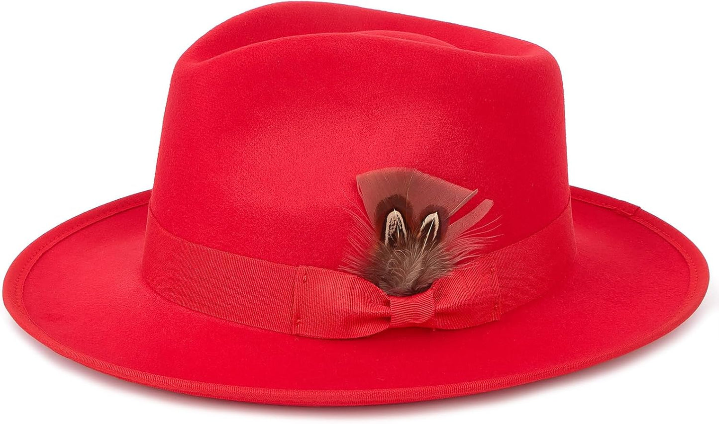 FADACHY Fedora Hats for Men & Women - Stylish Wide Brim Felt Hat